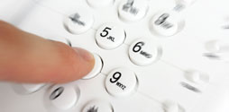 Dialing on a telephone keypad